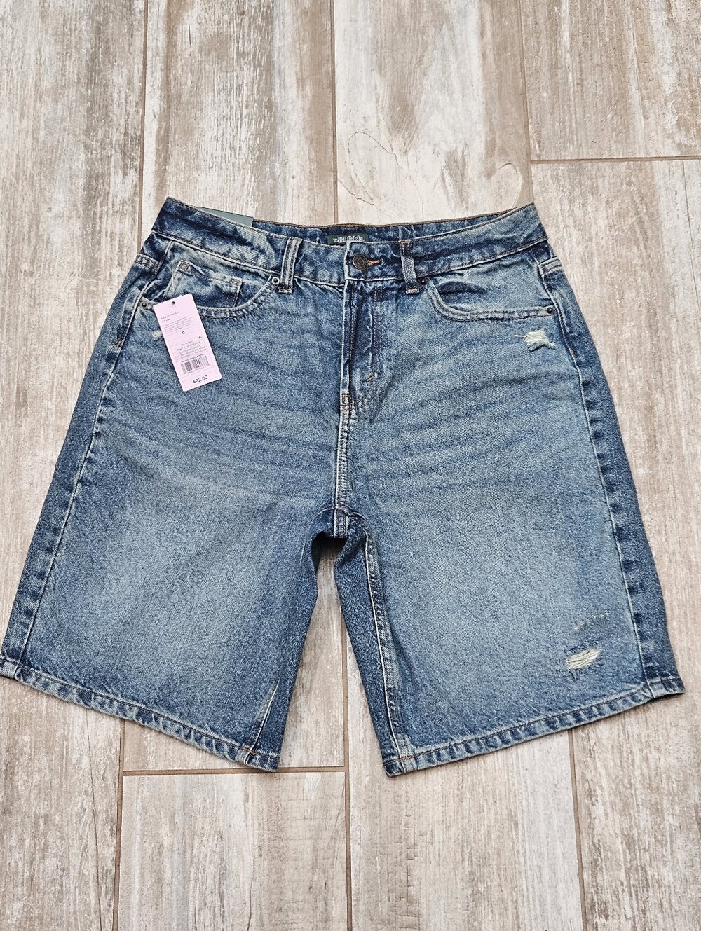 Wild Fable Mid-Rise Distressed Jean Shorts